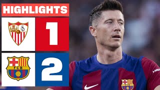 SEVILLA FC 1  2 FC BARCELONA  RESUMEN LALIGA EA SPORTS [upl. by Amara]