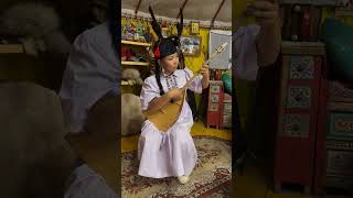 Kalmyk Mongolian Artist Playing Traditional Music Instrument [upl. by Lavotsirc]