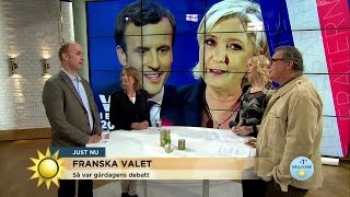 Franska valet quotPinsamt lät som två barn som bråkar i sandlådanquot  Nyhetsmorgon TV4 [upl. by Mir773]