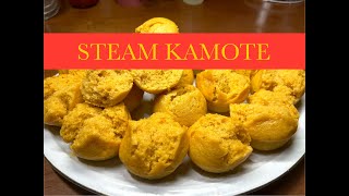 Steam Kamote Sweet potato oranges putoRecipe super soft healthy snack [upl. by Shaum]