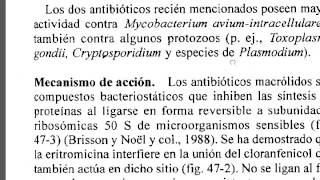 TETRACICLINAS CLORANFENICOL ERITROMICINA Y DIVERSOS ANTIMICROBIANOS EN GOODMAN PARTE 6 CAP 47 [upl. by Zerlina]