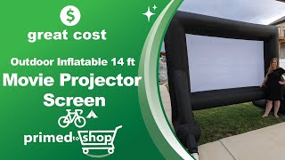 Amada Outdoor Inflatable 14 ft Movie Projector Screen Product Overview [upl. by Raffaello]