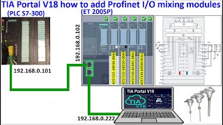 PLC S7300 connect with Profinet remote IO ET200SP step by step [upl. by Nevart]