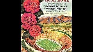 1961 Rose Bowl Washington vs Minnesota [upl. by Nnaeitak621]