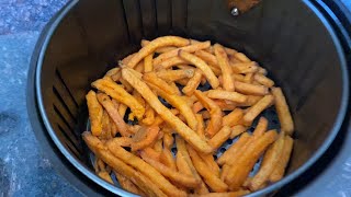 Trader Joes Sweet Potato Fries In The Air Fryer [upl. by Ordep]