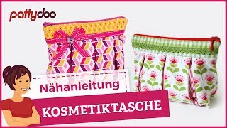 Anleitung Kosmetiktasche mit Reißverschluß nähen  auch für Anfänger [upl. by Desi]