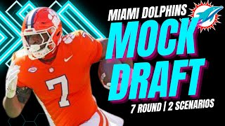 2024 Dolphins Mock Draft  2 Scenarios [upl. by Idak]