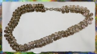 How to Make A Silver Wire Necklace Egyptian Link Part 2 [upl. by Woodie]