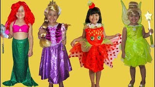 45 Halloween Costumes Disney Princess Kids Costume Runway Show Snow White Tiana Ariel [upl. by Cheffetz]