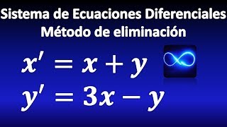 Sistema de ecuaciones diferenciales resuelto por ELIMINACIÓN [upl. by Eillac959]