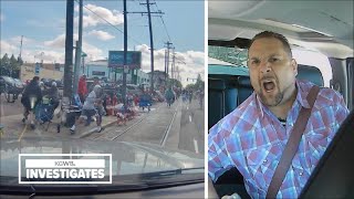 VIDEO Man drives through Portland Grand Floral Parade route nearly hitting people [upl. by Adolpho]