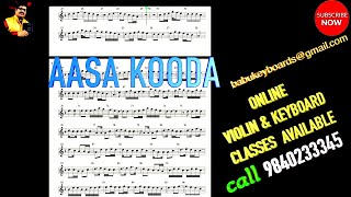 Aasa Kooda notes score PIANO Music piano NOTES babumusicworld [upl. by Kimberlee]