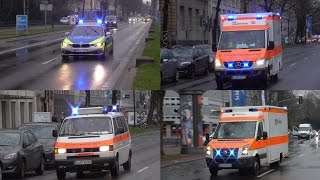 AUSNAHMEZUSTAND IN DÜSSELDORF  Einsatzfahrten Rettungsdienst  Polizei Weiberfastnacht 2016 [upl. by Micco]