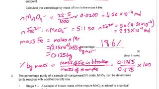 Manganate worked titration questions [upl. by Winfrid]