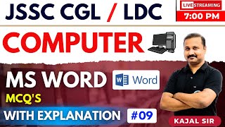 COMPUTERFORJSSCCGL  MS Excel  MCQS With Explanation 08  FOR JSSC CGL AND LDC  BY KAJAL SIR [upl. by Omsoc]