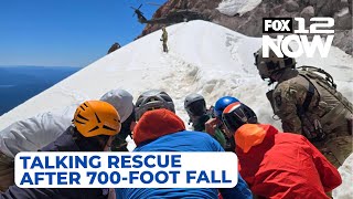 Portland Mtn Rescue talks rescuing climber who fell 700 feet [upl. by Suirauqed]