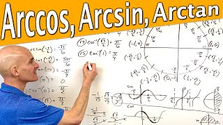 Evaluating Inverse Trigonometric Functions arcsin arccos arctan Using Unit Circle [upl. by Atiuqrahs]