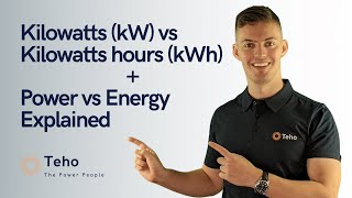 Whats The Difference Between Kilowatts kW VS Kilowatt hours kWh and Power VS Energy  Teho [upl. by Yelyac105]