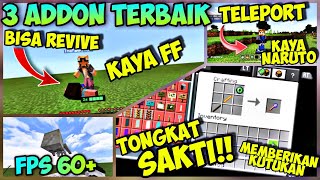 Wow😱 3 Addon MCPE 117 Terbaik  Survival jadi Gampang dan unik banget  Addons Addon MCPE [upl. by Akemak]