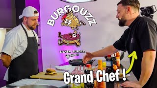 Ce grand Chef goûte mes Burgers de chez Burgouzz Xavier Pincemin gagnant de Top Chef [upl. by Ycram344]