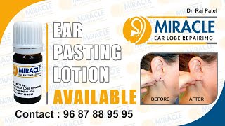 Ear Lobe Repair By Ear Pasting lotion With out Stitches or Surgery Get Training By Dr Raj Patel [upl. by Lampert]