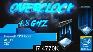 Overclock tutorial p qualquer ASUS Z87  I7 4770K  48Ghz [upl. by Lyrpa218]