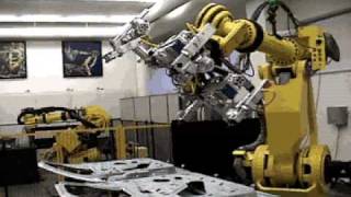 All Electric End Effector from Destaco on Fanuc Robot [upl. by Tailor]