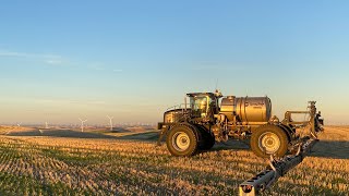 Spraying the volunteer from harvest [upl. by Socin]