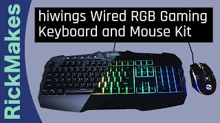 hiwings Wired RGB Gaming Keyboard and Mouse Kit [upl. by Eglanteen255]