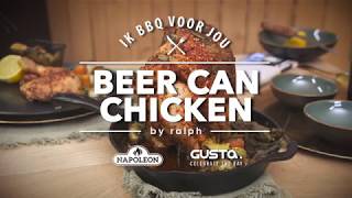 BEER CAN CHICKEN op de BBQ maken  BBQ recept  Academy [upl. by Bailar]