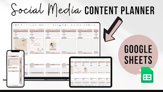 Social Media Content Planner and Content Calendar  Google Sheets [upl. by Alhahs]