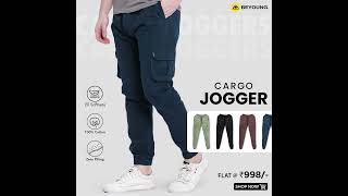 Effortlessly Cool Endlessly Comfortable Cargo Joggers  Men Joggers  Beyoung [upl. by Ohnuj]