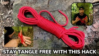 Keep Your Cordage Tangle Free with This Simple Survival Hack [upl. by Jody]