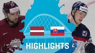 Latvia  Slovakia  Highlights  IIHFWorlds 2017 [upl. by Oad]