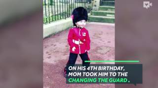 Queens guards break formation for little boy [upl. by Krysta431]