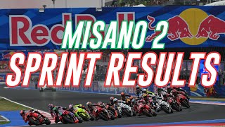 MotoGP Misano Sprint Race Results  Motogp News 2024 [upl. by Burns401]