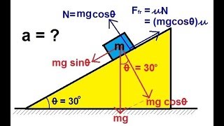 Physics  Mechanics The Inclined Plane 2 of 2 With Friction [upl. by Sholeen]