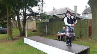 Bobby Allen Playing Bagpipes At The Highland Games Markinch Fife Scotland [upl. by Bergren]