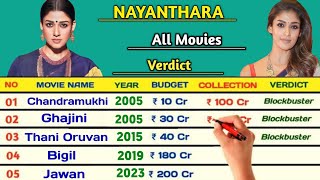 Nayanthara All Movie List 2023  Nayanthara Hits and Flop Movies Upto Jawan 2023 [upl. by Massimo103]