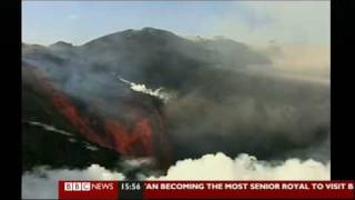 BBC News Volcano erupts in south Iceland [upl. by Yleen]