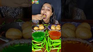 2 DOONE PANIPURI EATING IN 30 SECOND CHALLANGE♥️shorts trending youtubeshorts food asmr viral [upl. by Idac493]