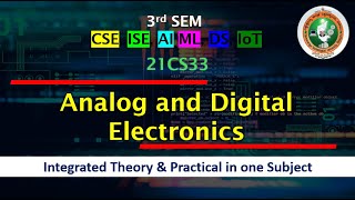 Analog and Digital Electronics  21CS33  3rd sem CS IS AI ML DS IoT [upl. by Drahsar]