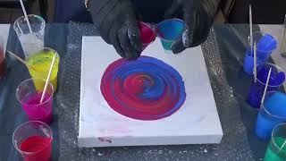 Malen lernen mit Acrylfarben in der Technik Acrylik Pouring [upl. by Sachi38]