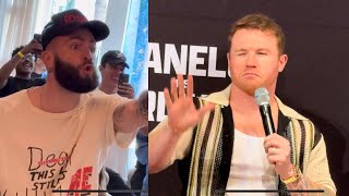 CANELO TELLS CALEB PLANT quotTAKE IT EASY I GOT HIM FOR YOU” AS EDGAR BERLANGA CALLS PLANT quotPSSY BOYquot [upl. by Lectra]