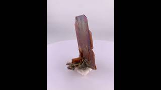 Impressive Tabular Red Brookite Crystal on Quartz from Pakistan minerals crystals geology [upl. by Nairrod874]