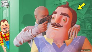 POLİS WİLSONI YAKALADI 😱 GTA 5 Hello Neighbor  Dark Riddle Soygun [upl. by Idelia]