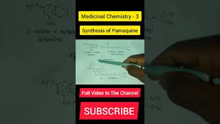 SYNTHESIS OF PAMAQUINE  MEDICINAL CHEMISTRY  3  B PHARM 6 SEMESTER  TAMIL EXPLANATION [upl. by Elijah]