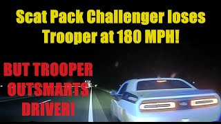 SCAT PACK Challenger goes 170185 MPH fleeing from Arkansas State Police  Trooper outsmarts him [upl. by Ronoel907]