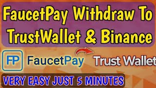 How to Transfer Money From Faucetpay To Binance and Trust Wallet  Faucetpay  Easy Method [upl. by Asoral335]