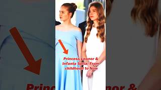 Princess Leonor amp Infanta Sofia From childhood to Now shorts viralvideo shortsfeed spain [upl. by Adabelle]